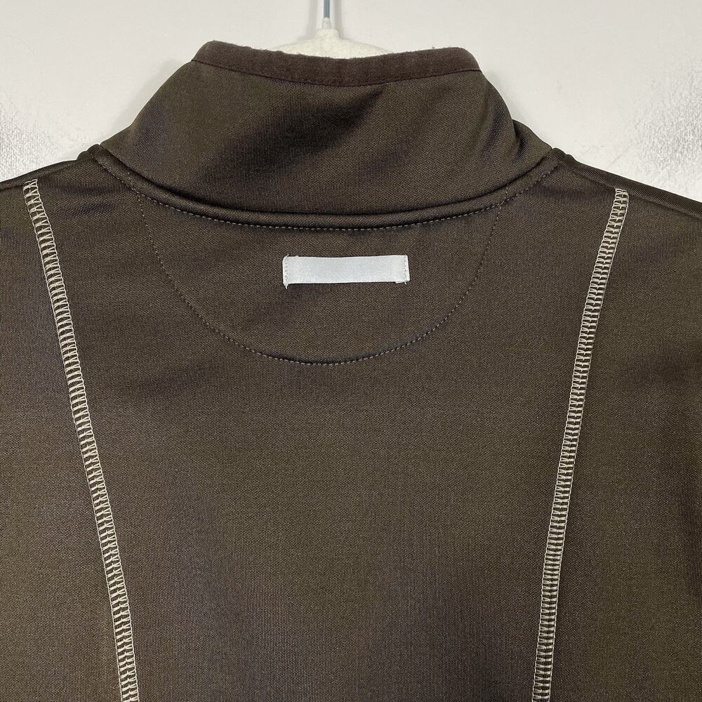 Goode Rider Sweatshirt Women Large Brown Fleece 1/2 Zip Thumbholes Equestrian - Picture 10 of 12